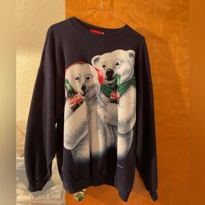 Vintage 90’s Coca-Cola Bears Sweatshirt, Size XL.